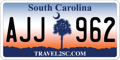 SC license plate AJJ962