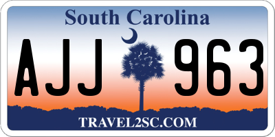 SC license plate AJJ963