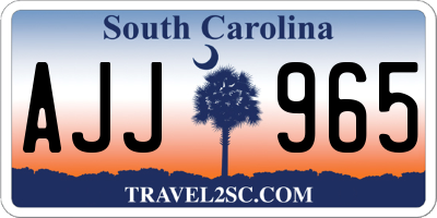 SC license plate AJJ965