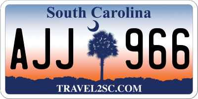 SC license plate AJJ966