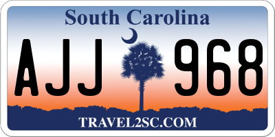 SC license plate AJJ968