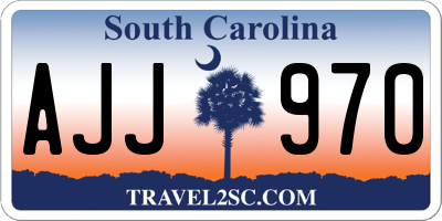 SC license plate AJJ970