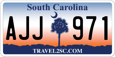 SC license plate AJJ971