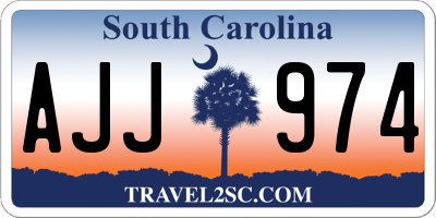 SC license plate AJJ974