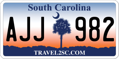 SC license plate AJJ982