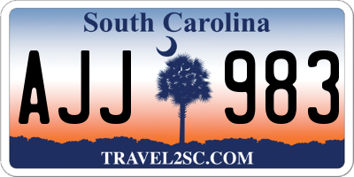 SC license plate AJJ983