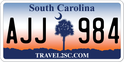 SC license plate AJJ984