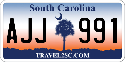 SC license plate AJJ991