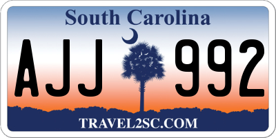 SC license plate AJJ992
