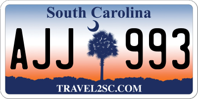 SC license plate AJJ993