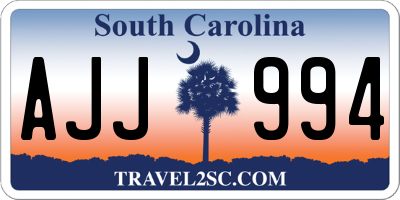 SC license plate AJJ994
