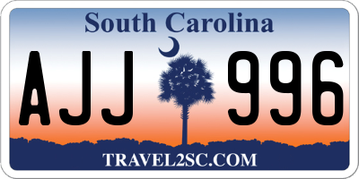 SC license plate AJJ996