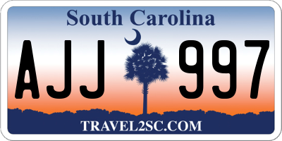 SC license plate AJJ997