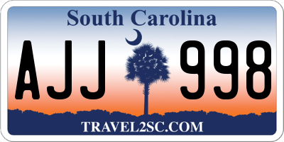 SC license plate AJJ998
