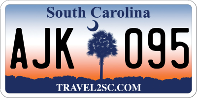 SC license plate AJK095