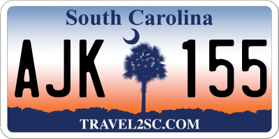 SC license plate AJK155