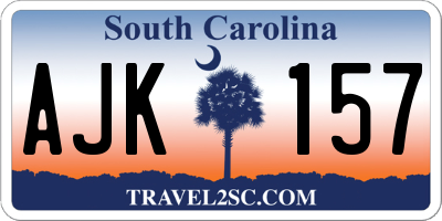 SC license plate AJK157