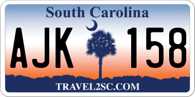 SC license plate AJK158
