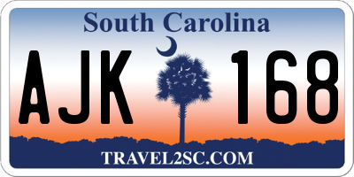 SC license plate AJK168