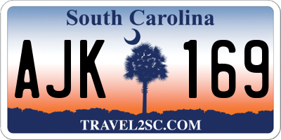 SC license plate AJK169