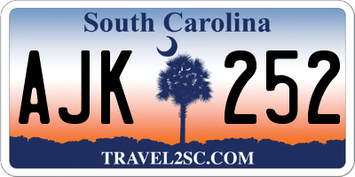 SC license plate AJK252
