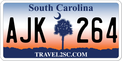 SC license plate AJK264