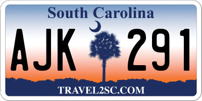 SC license plate AJK291