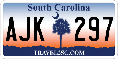 SC license plate AJK297