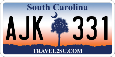 SC license plate AJK331