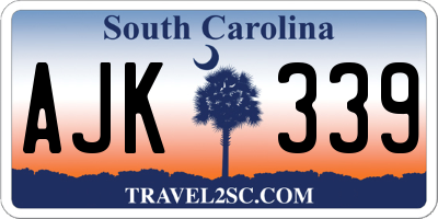 SC license plate AJK339