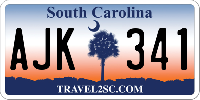 SC license plate AJK341