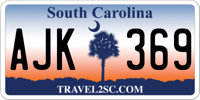 SC license plate AJK369