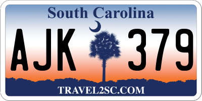 SC license plate AJK379