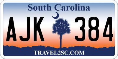 SC license plate AJK384