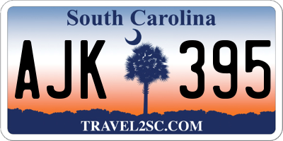 SC license plate AJK395