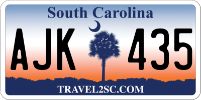 SC license plate AJK435