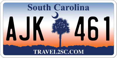 SC license plate AJK461