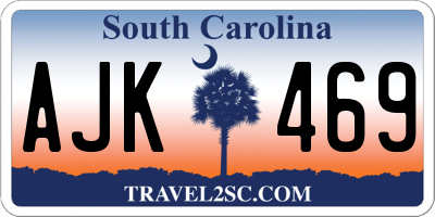 SC license plate AJK469