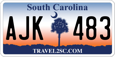 SC license plate AJK483
