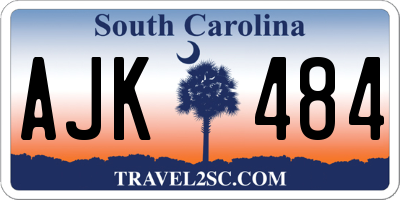 SC license plate AJK484