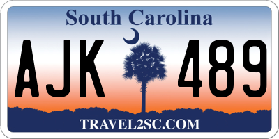 SC license plate AJK489