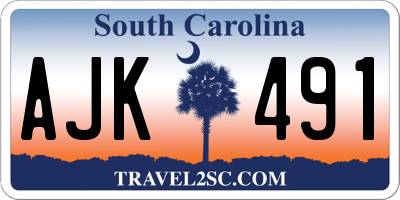 SC license plate AJK491