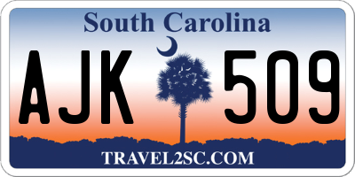 SC license plate AJK509