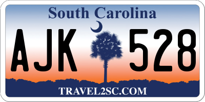 SC license plate AJK528