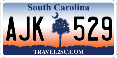 SC license plate AJK529