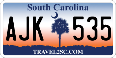 SC license plate AJK535