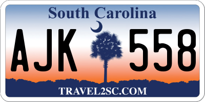 SC license plate AJK558