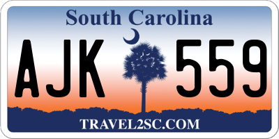 SC license plate AJK559