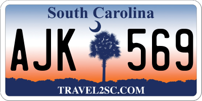 SC license plate AJK569