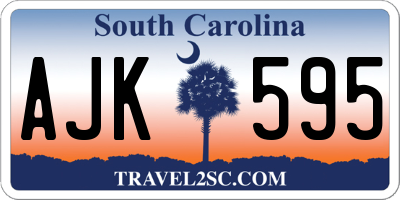 SC license plate AJK595
